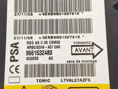 Peça sobressalente para automóvel em segunda mão centralina de airbag por citroen c3 8hx referências oem iam 9661532480  403855a2