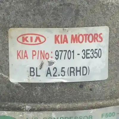Peça sobressalente para automóvel em segunda mão compressor de ar condicionado a/a a/c por kia sorento (bl) d4cb referências oem iam 977013e350  