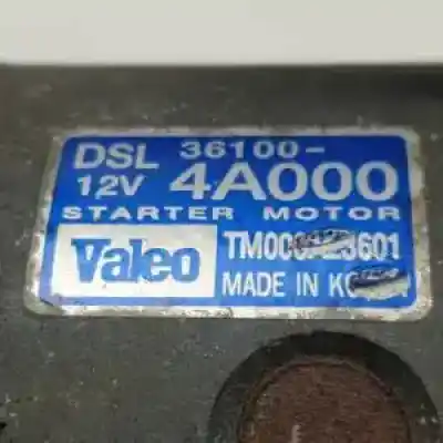 Peça sobressalente para automóvel em segunda mão motor de arranque por kia sorento (bl) d4cb referências oem iam 361004a000  