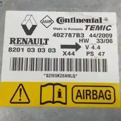 Pezzo di ricambio per auto di seconda mano centralina airbag per renault twingo d7f800 riferimenti oem iam 402787b3 8201030303 