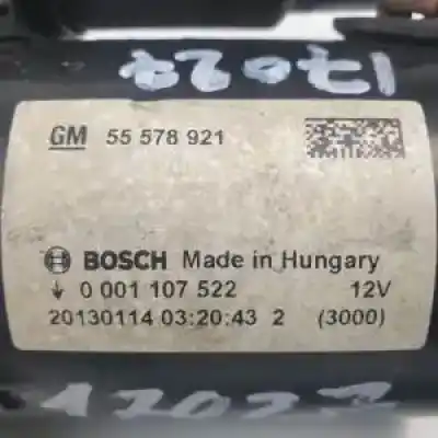 Peça sobressalente para automóvel em segunda mão motor de arranque por opel meriva b a14nel referências oem iam 55578921 0001107522 