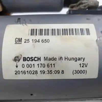 Pezzo di ricambio per auto di seconda mano motorino di avviamento per opel mokka / mokka x (j13) 1.4 4x4 (_76) riferimenti oem iam 25194650 0001170611 