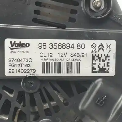 Second-hand car spare part alternator for citroen c3 hm05 oem iam references 9835689480 2740473c fg12t163 