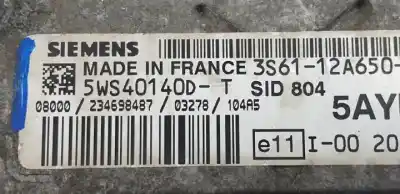 Second-hand car spare part ecu engine control for ford fiesta (cbk) d/f6jb oem iam references 5ws40140d 3s6112a650lb 