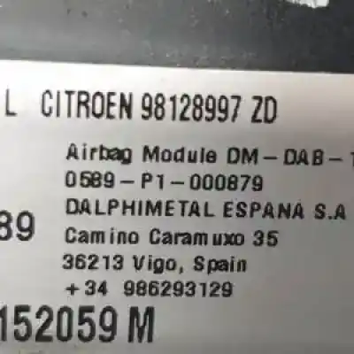Pezzo di ricambio per auto di seconda mano air bag anteriore sinistro per citroen c3 hm05 riferimenti oem iam 98128997zd  
