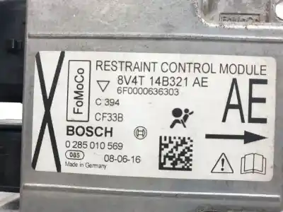 Peça sobressalente para automóvel em segunda mão centralina de airbag por ford kuga (cbv) g6dg referências oem iam 0285010569 8v4t14b321ae 6f0000636303 