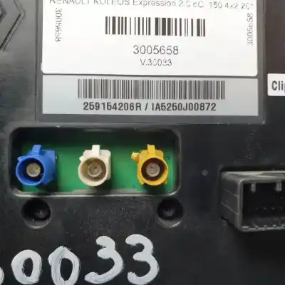 Second-hand car spare part multifunction display for renault koleos i m9r856 oem iam references 259157206r  