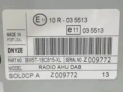 Pezzo di ricambio per auto di seconda mano impianto audio / radio cd per ford b-max titanium 90 cv / 66 kw riferimenti oem iam bm5t18c815xl  