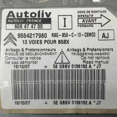 Автозапчасти б/у блок управления подушками безопасности за citroen c4 picasso 9hzdv6ted4.9hydv6ted4.9hz.9h01.9hz 9h01 ссылки oem iam 606474700 9664217980 
