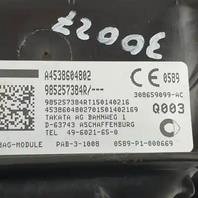 Second-hand car spare part front right air bag for smart forfour (w454) m281920 oem iam references a4538604802 985257384r 308659099ac 