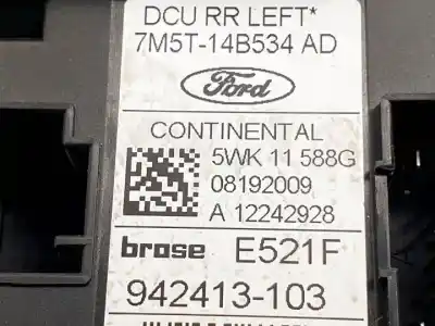 Peça sobressalente para automóvel em segunda mão elevador de vidros traseiro esquerdo por ford kuga (cbv) g6dg referências oem iam 7m51r045h23a  