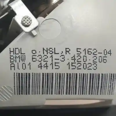 Peça sobressalente para automóvel em segunda mão farolim interior traseiro direito por bmw x3 (e83) m47n204d4.204d4.m47d20o2.11000441266 referências oem iam 63213420205  