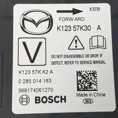 Автозапчастина б/у блок управління подушками безпеки для mazda cx-5 (ke, gh) 2.0 (keefw) посилання на oem iam k12357k30a 0285014163 