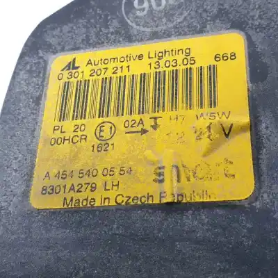 Second-hand car spare part left headlight for smart forfour om639939.639939 oem iam references a4545400554 hallogeno 0301207211 