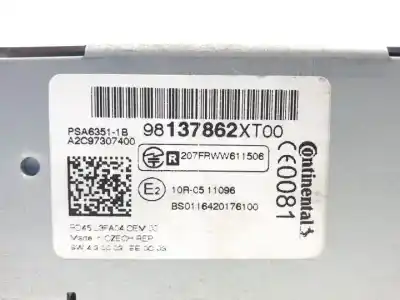 Автозапчастина б/у аудіо система / радіо cd для citroen citroën c3 ii 1.2 vti 82 gasolina hmz (eb2) hmz (eb2f) посилання на oem iam 98137862xt a2c97307400 