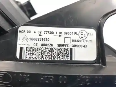 Автозапчастина б/у ліва фара для citroen citroën c3 ii 1.2 vti 82 gasolina hmz (eb2) hmz (eb2f) посилання на oem iam 1606931680 halógeno 9673814980 