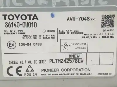 Peça sobressalente para automóvel em segunda mão sistema de áudio / rádio cd por citroen c1 hm01 referências oem iam 861400h010 avh7048zc 