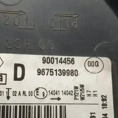 Автозапчасти б/у правая фара за citroen c-elysee (dd_) 1.2 vti 72 (ddhmy0) ссылки oem iam 9675139980 halogeno 90014456 