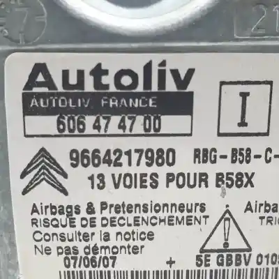Автозапчастина б/у блок управління подушками безпеки для citroen c4 grand picasso 9hzdv6ted4.9hydv6ted4.9hz.9h01.9hz 9h01 посилання на oem iam 606474700 9664217980 