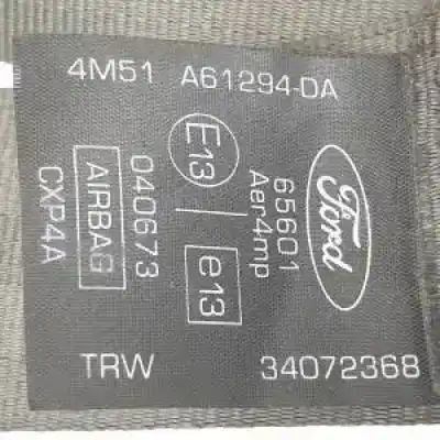 Second-hand car spare part front right seat belt for ford focus lim. (cb4) d4204t oem iam references 4m51a61294da 34072368 33043107f 