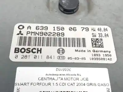 Автозапчасти б/у блок управления двигателем за smart forfour om639939.639939 ссылки oem iam 0281011841 a6391500679 pmn902289 