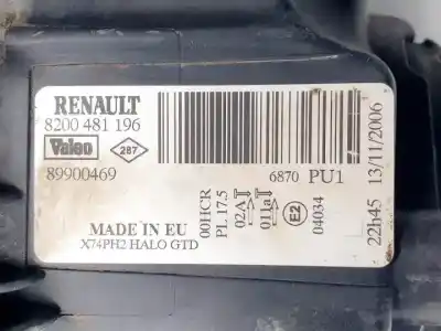 Second-hand car spare part left headlight for renault laguna ii (bg0) m9r740 oem iam references 8200481196 halogeno 89900469 