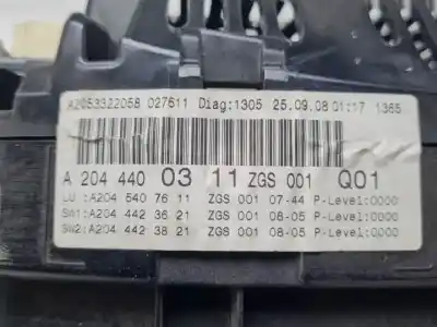 Second-hand car spare part dashboard for mercedes clase c (w204) berlina om646811.646811 oem iam references a2044400311 a2c53322058 