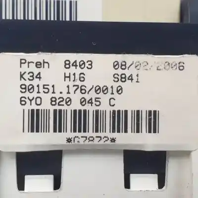 Автозапчастина б/у контроль опалення / кондиціонації для skoda fabia (6y2/6y3) bme посилання на oem iam 6y0820045c 901511760010 