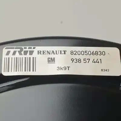 Автозапчастина б/у гальмівний серво для renault trafic combi (ab 4.01) m9r780 посилання на oem iam 8200506830 93857441 