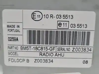 Second-hand car spare part audio system / radio cd for ford focus lim. (cb8) t1da.t1db oem iam references bm5t18c815gf  