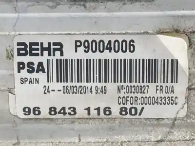 Автозапчастина б/у інтеркулер для citroen c-elysee (dd_) 1.2 vti 72 (ddhmy0) посилання на oem iam 9684311680 p9004006 