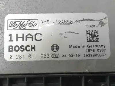 Автозапчастина б/у ебу контролер двигуна для ford focus c-max (cap) d-g8da посилання на oem iam 0281011263 3m5112a650mc 