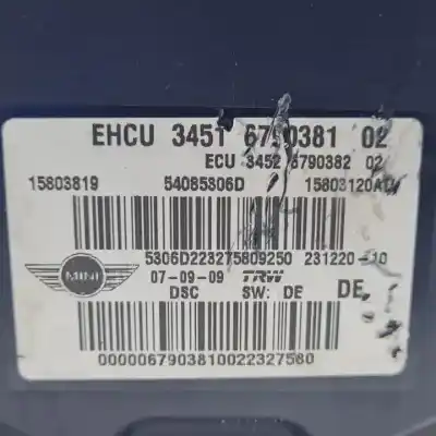Pezzo di ricambio per auto di seconda mano abs per mini mini (r56) 9hz riferimenti oem iam 3451679038102 15803819 54085306d 