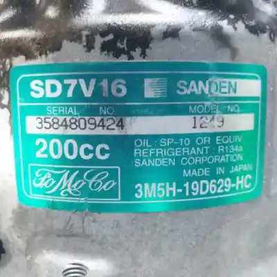 Pezzo di ricambio per auto di seconda mano compressore aria condizionata per ford focus c-max (cap) g6da.g6db.g6dd.g6dg.g6d riferimenti oem iam 3m5h19d629hc sd7v16 
