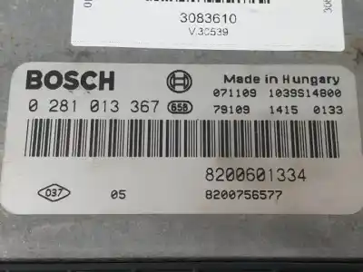 Second-hand car spare part ecu engine control for renault scénic ii (jm0/1_) 2.0 (jm05, jm0u, jm1n, jm1u, jm2v) oem iam references 0281013367 8200601334 8200756577 