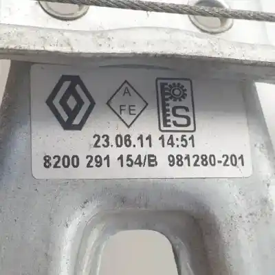 Second-hand car spare part rear left window regulator for renault clio iii d4f740 oem iam references 8200291154b  