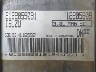 Second-hand car spare part ecu engine control for isuzu trooper 4jg2 oem iam references 8122059091 12205909 