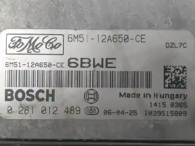 Автозапчастина б/у ебу контролер двигуна для ford focus c-max (cap) g8da.g8db.g8dd.g8de.g8df посилання на oem iam 0281012489 6m5112a650ce 