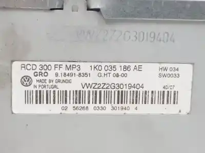 Second-hand car spare part audio system / radio cd for volkswagen eos (1f7) bmm oem iam references 1k0035186ae  