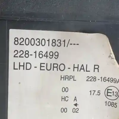 Peça sobressalente para automóvel em segunda mão farol / farolim direito por renault grand modus k9k750 referências oem iam 8200301831 halogeno 22816499 