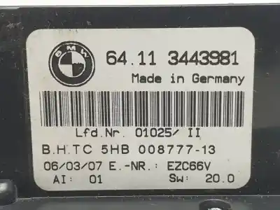 Peça sobressalente para automóvel em segunda mão comando de sofagem (chauffage / ar condicionado) por bmw x3 (e83) m47n204d4.204d4.m47n2 referências oem iam 64113443981 5hb00877713 