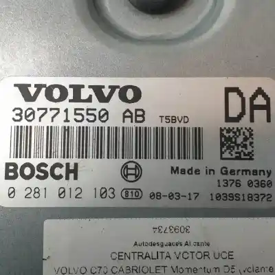 Автозапчастина б/у ебу контролер двигуна для volvo c70 cabriolet d5244t13 посилання на oem iam 0281012103 30771550ab 