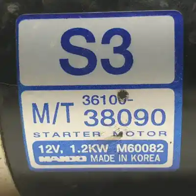 Peça sobressalente para automóvel em segunda mão motor de arranque por kia sorento (bl) g4js referências oem iam 3610038090 m60082 