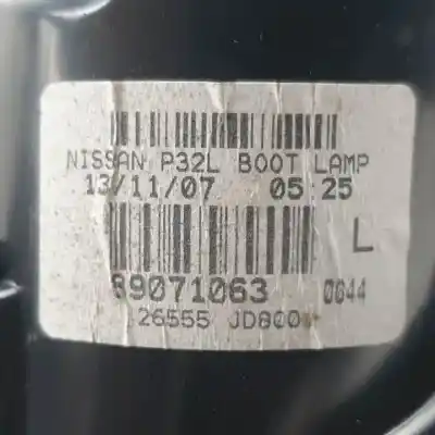Автозапчасти б/у внутренний левый задний фонарь за nissan qashqai (j10) k9k282.k9k292 ссылки oem iam 26555jd800 halogeno 89071063 