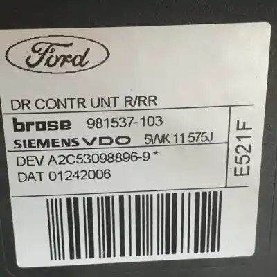 Автозапчастина б/у регулятор скла заднього правого для ford focus c-max (cap) qqdb.qqda.q7da посилання на oem iam 3m51r24994gn  
