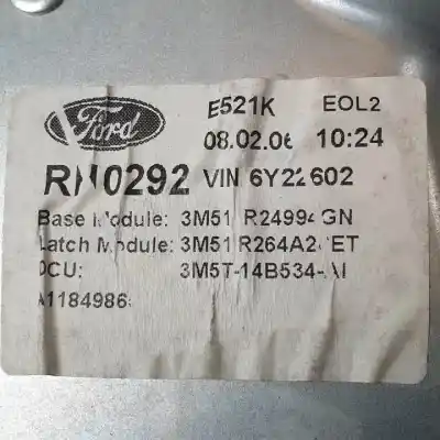 Автозапчастина б/у регулятор скла заднього правого для ford focus c-max (cap) qqdb.qqda.q7da посилання на oem iam 3m51r24994gn  