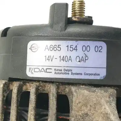 Автозапчастина б/у генератор для ssangyong rexton d27dt посилання на oem iam a6651540002  