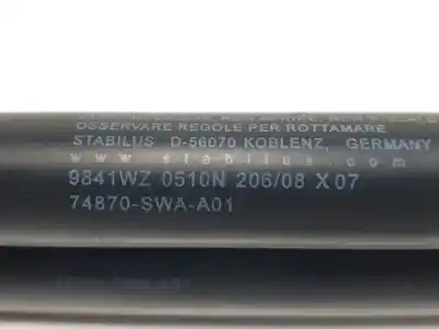 Автозапчастина б/у амортизаторі багажника/дверей для honda cr-v iii (re_) 2.0 i-vtec (re5, re1) посилання на oem iam 74870swaa01 74820swaa01 