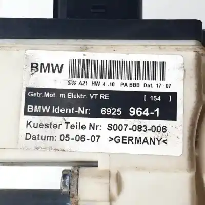 Second-hand car spare part passenger side right window regulator for bmw x3 (e83) m47d20u2.204d4.11000441266 oem iam references 69259641  