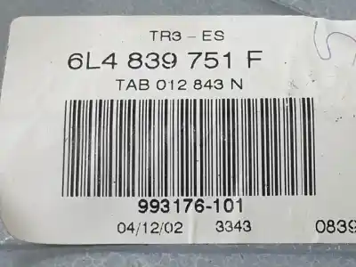 Second-hand car spare part rear left window regulator for seat ibiza (6l1) asy oem iam references 6l4839751f  